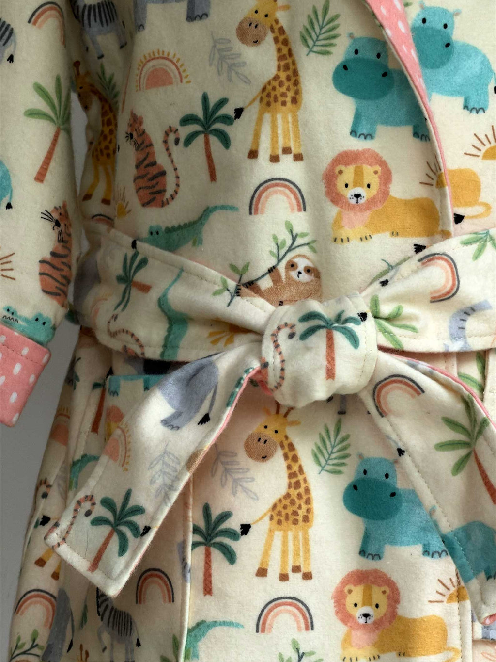 Toddler Robe - 100% Cotton Flannel - Jungle Safari