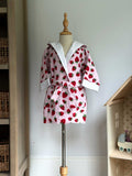Toddler Robe - 100% Cotton Flannel - Strawberries