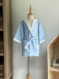 Toddler Robe - 100% Cotton Flannel - Gentle Whales