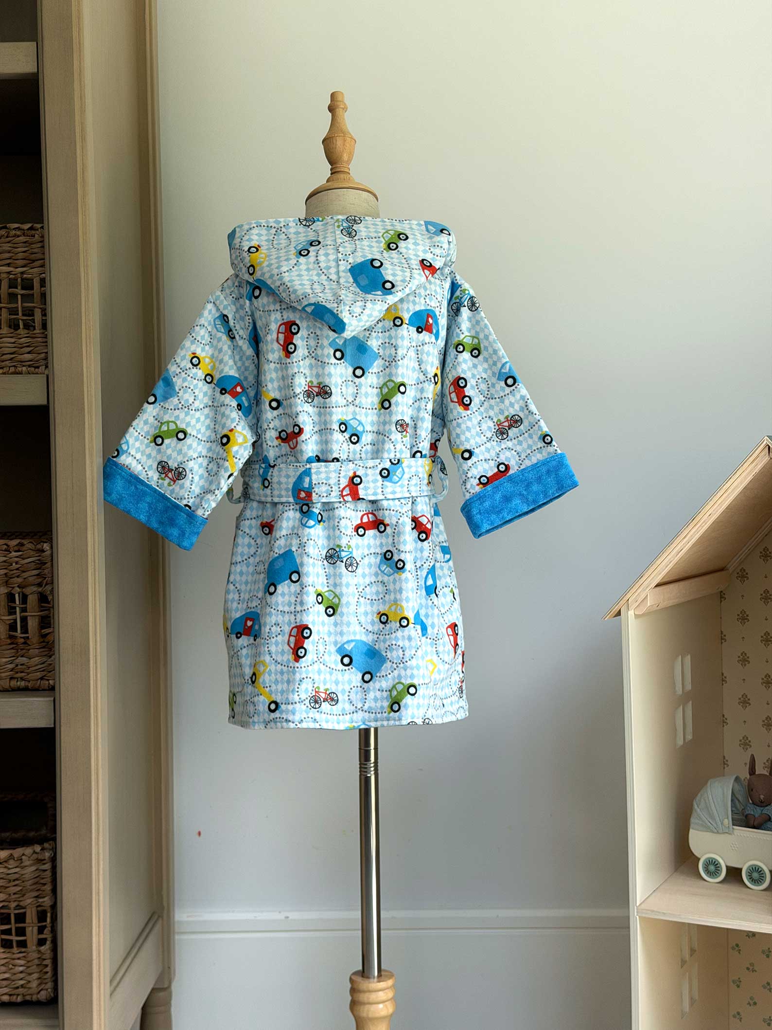 Toddler Robe - 100% Cotton Flannel - Road Trip