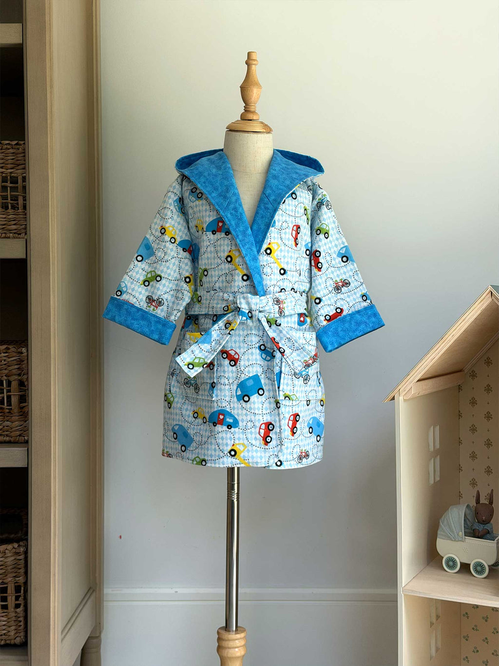 Toddler Robe - 100% Cotton Flannel - Road Trip