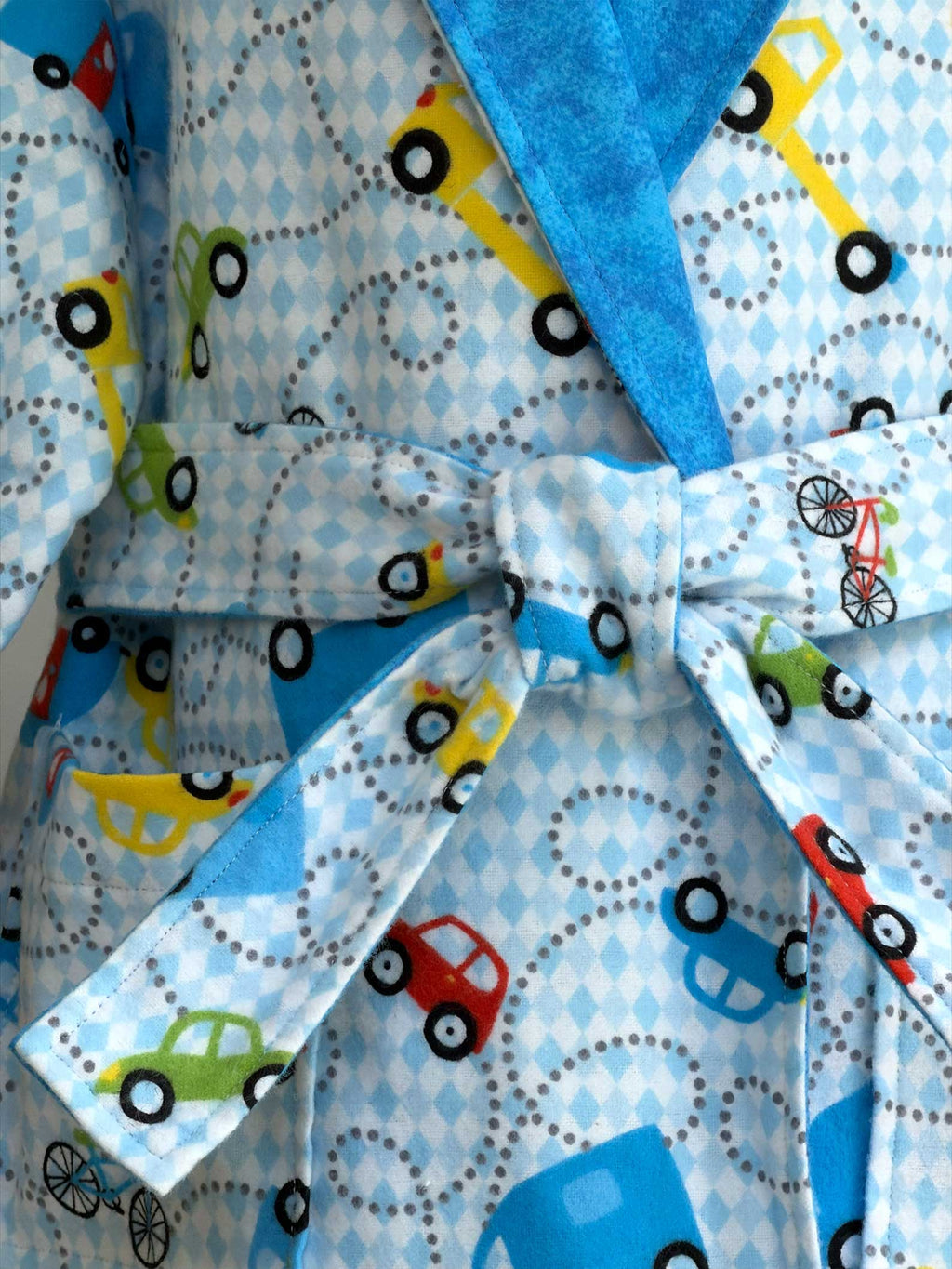 Toddler Robe - 100% Cotton Flannel - Road Trip