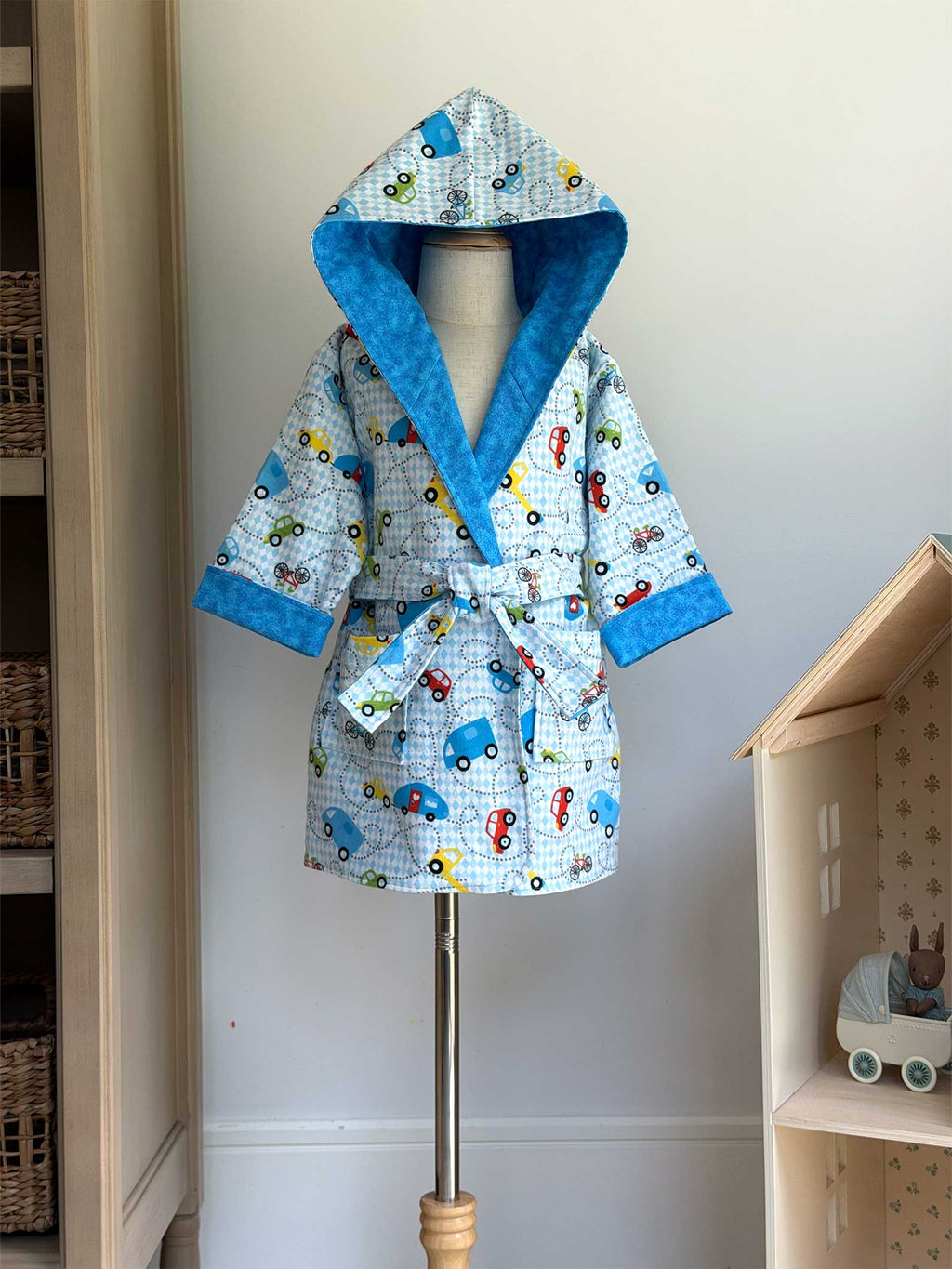 Toddler Robe - 100% Cotton Flannel - Road Trip
