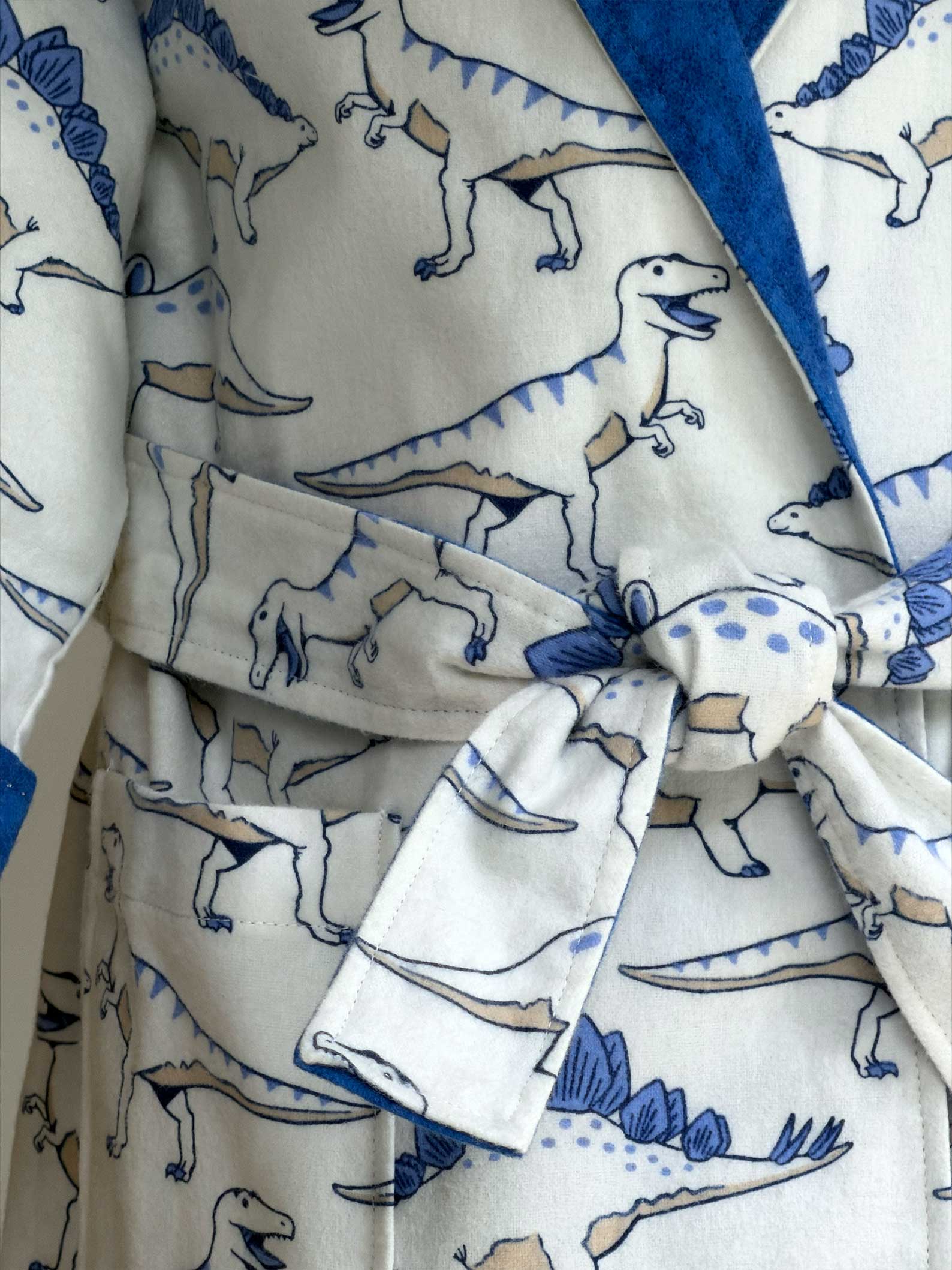 Toddler Robe - 100% Cotton Flannel - Dino World