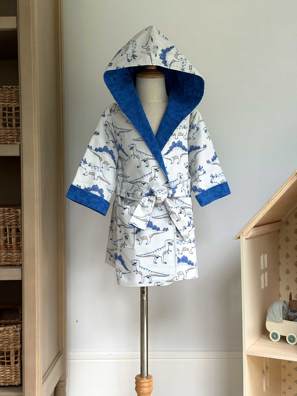 Toddler Robe - 100% Cotton Flannel - Dino World