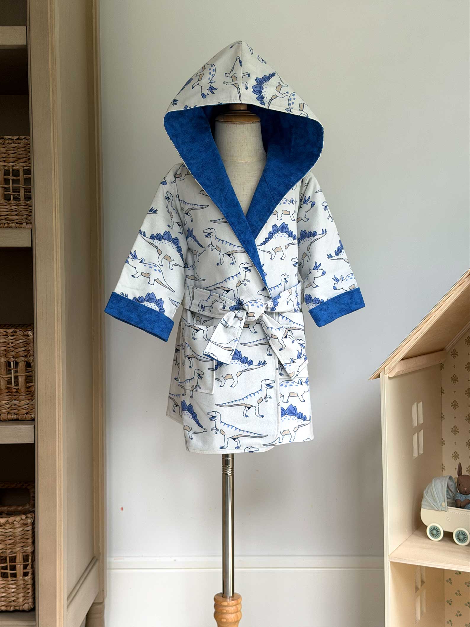 Toddler Robe - 100% Cotton Flannel - Dino World