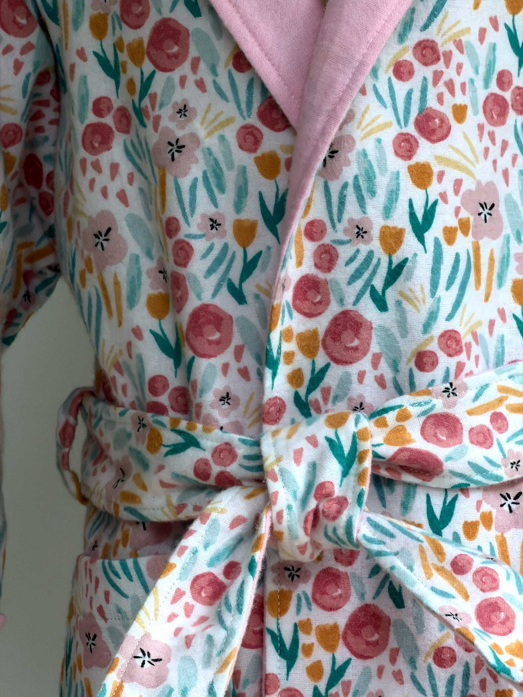 Toddler Robe - 100% Cotton Flannel - Wildflowers