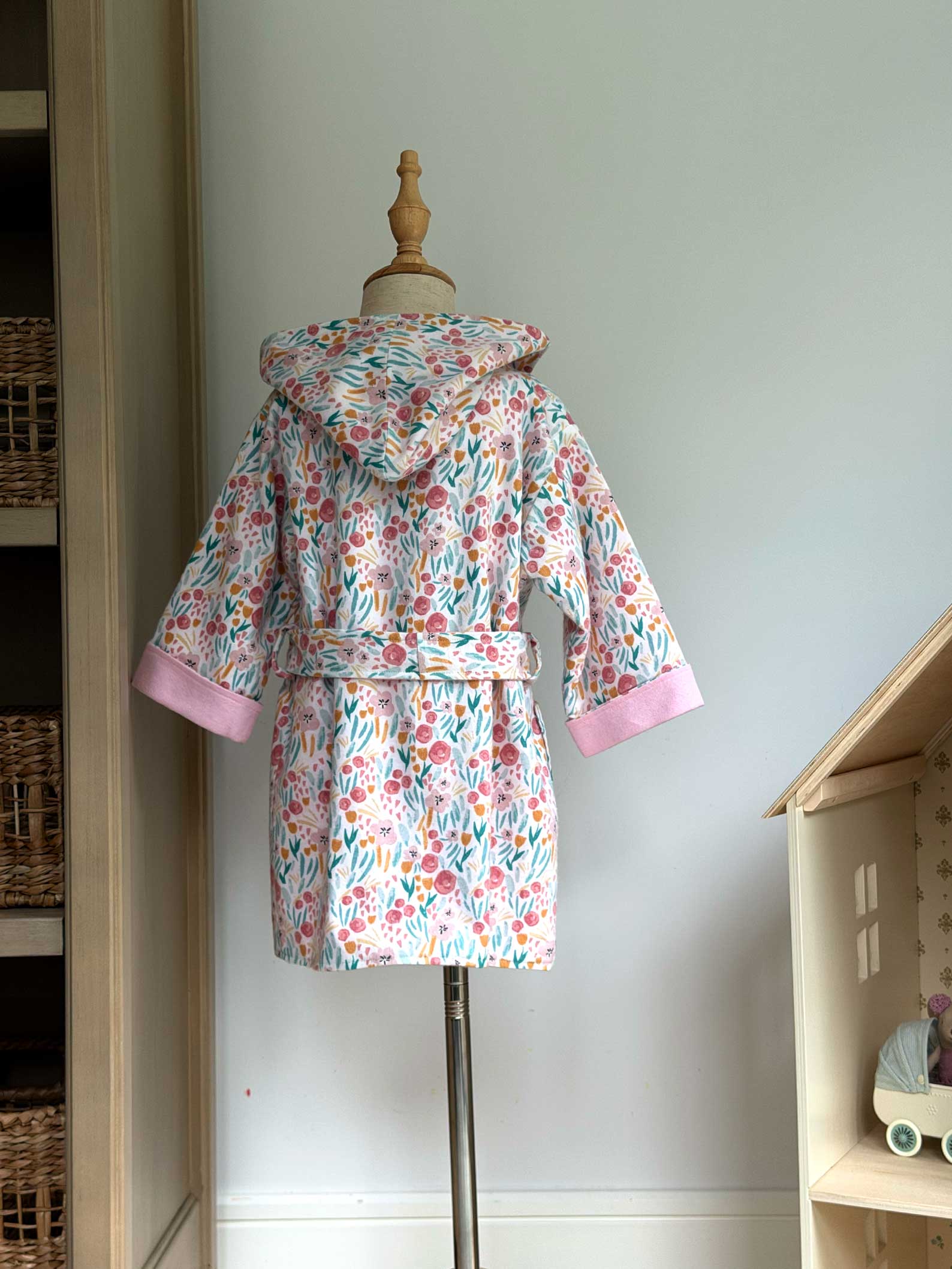 Toddler Robe - 100% Cotton Flannel - Wildflowers