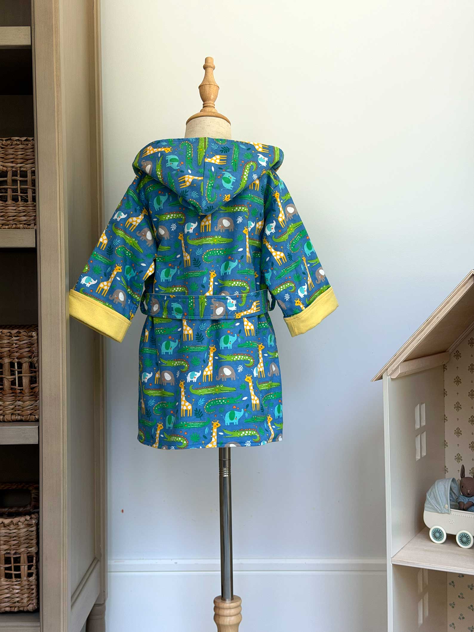 Toddler Robe - 100% Cotton Flannel - Animal Nursery