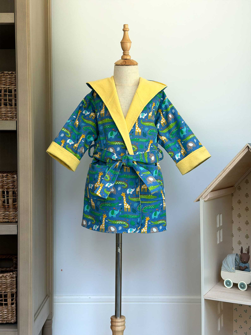 Toddler Robe - 100% Cotton Flannel - Animal Nursery
