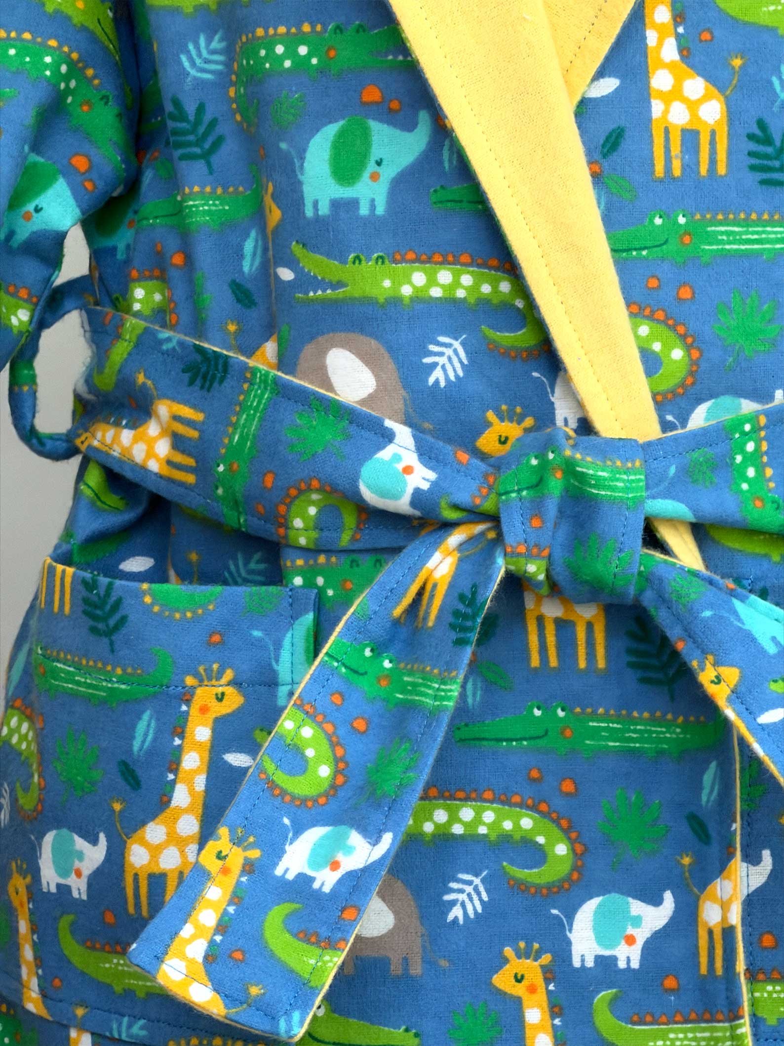 Toddler Robe - 100% Cotton Flannel - Animal Nursery