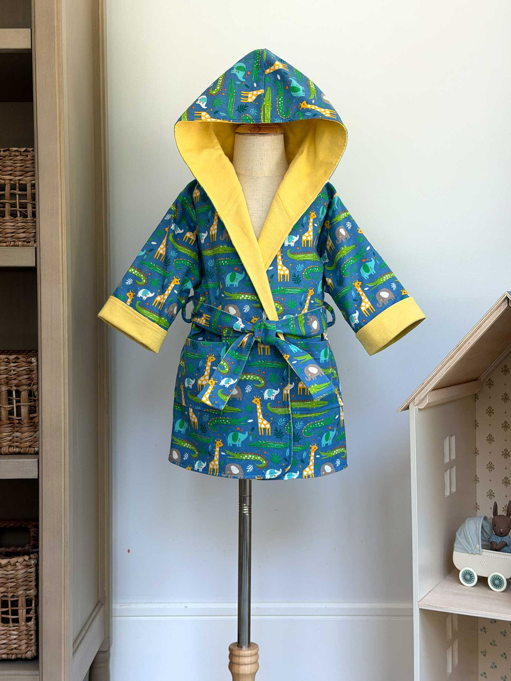 Toddler Robe - 100% Cotton Flannel - Animal Nursery