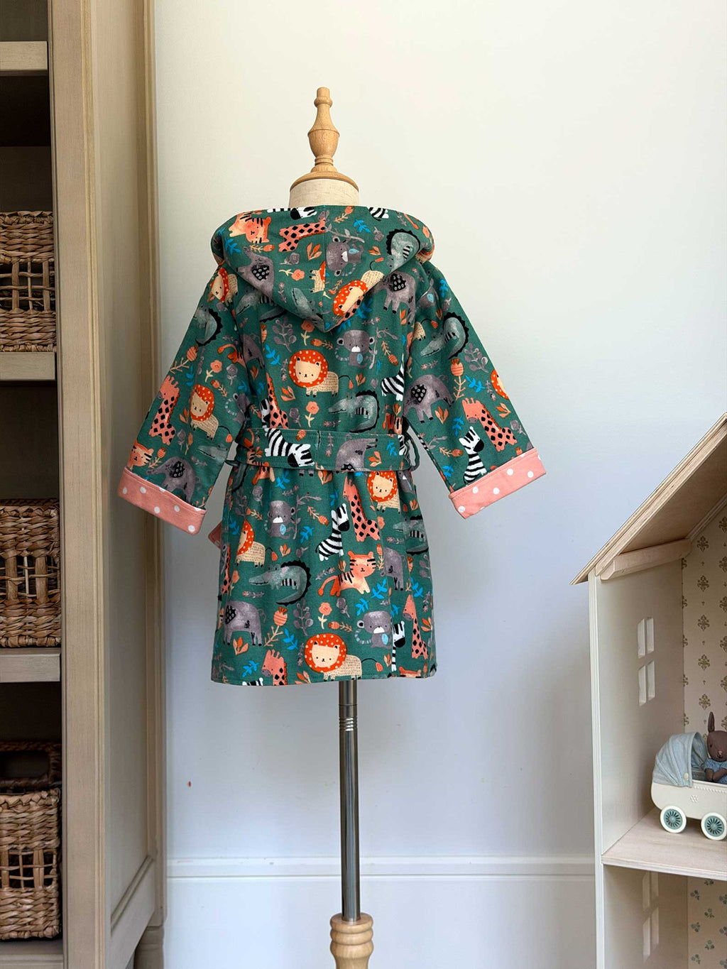 Toddler Robe - 100% Cotton Flannel - Jungle Adventures