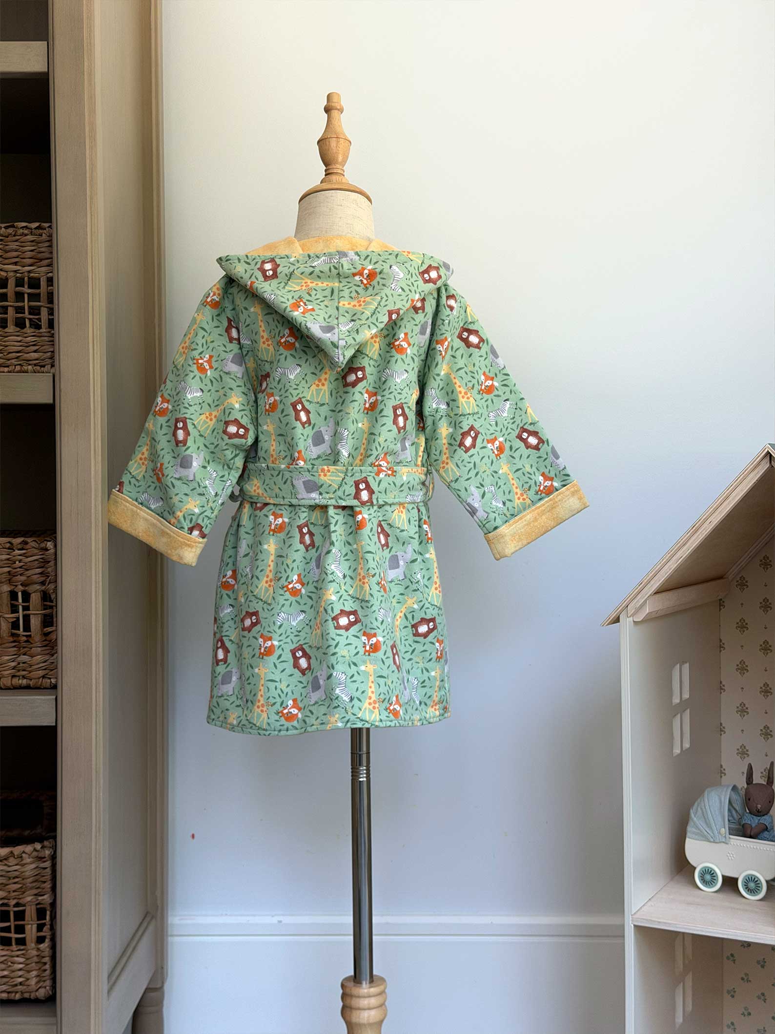 Toddler Robe - 100% Cotton Flannel - Animal Babies