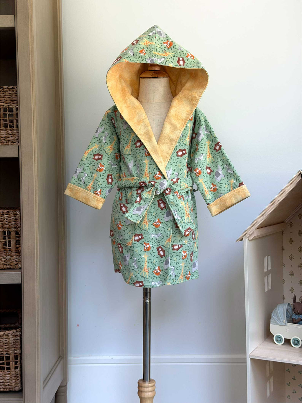 Toddler Robe - 100% Cotton Flannel - Animal Babies
