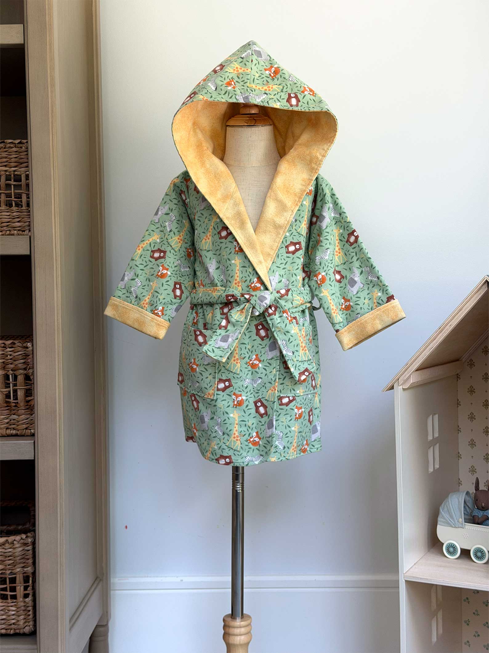 Toddler Robe - 100% Cotton Flannel - Animal Babies