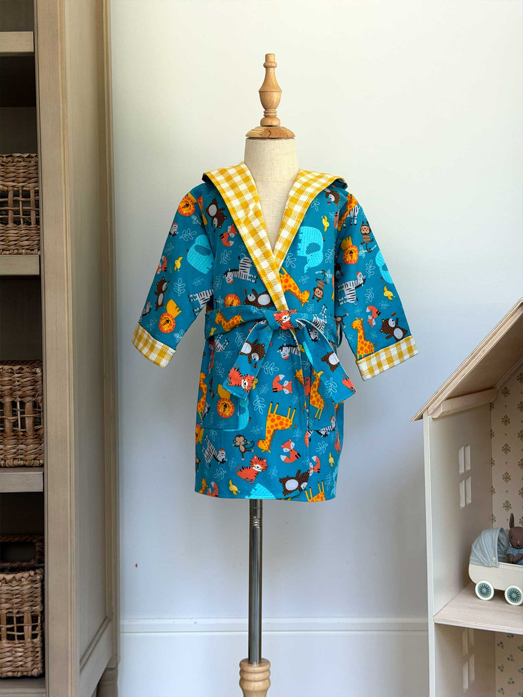 Toddler Robe - 100% Cotton Flannel - Animal Buddies