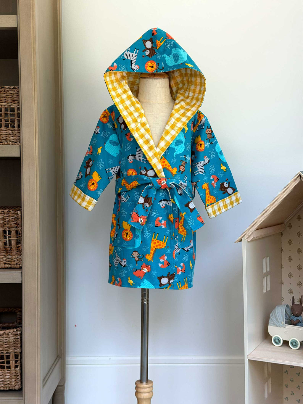Toddler Robe - 100% Cotton Flannel - Animal Buddies