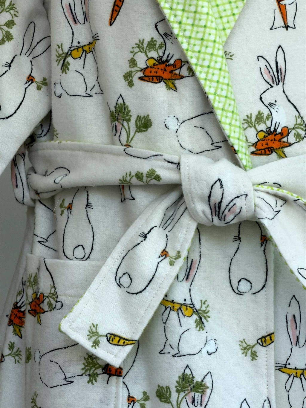 Toddler Robe - 100% Cotton Flannel - Bunny Lunch
