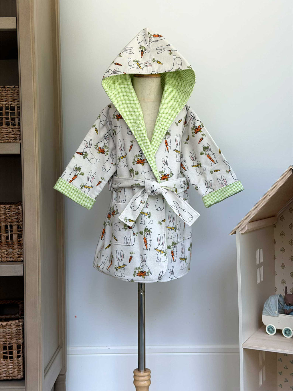 Toddler Robe - 100% Cotton Flannel - Bunny Lunch