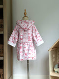 Toddler Robe - 100% Cotton Flannel - Pink Bows