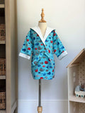 Toddler Robe - 100% Cotton Flannel - Whale Tails