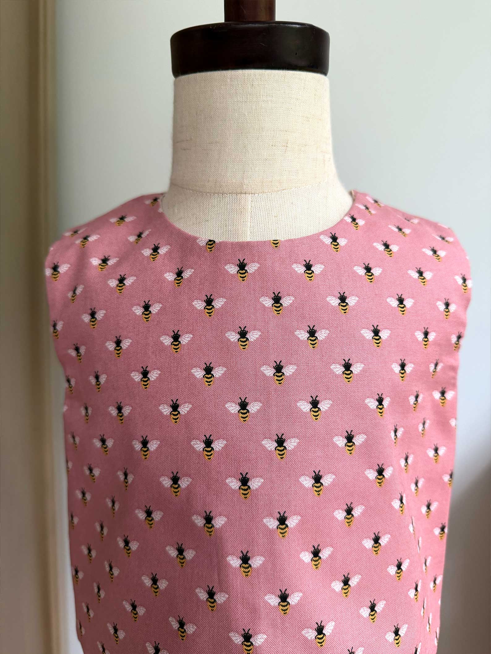 Toddler Shorts Set – 100% Cotton, Lined Top & Elastic Waist Shorts - Pink Bees