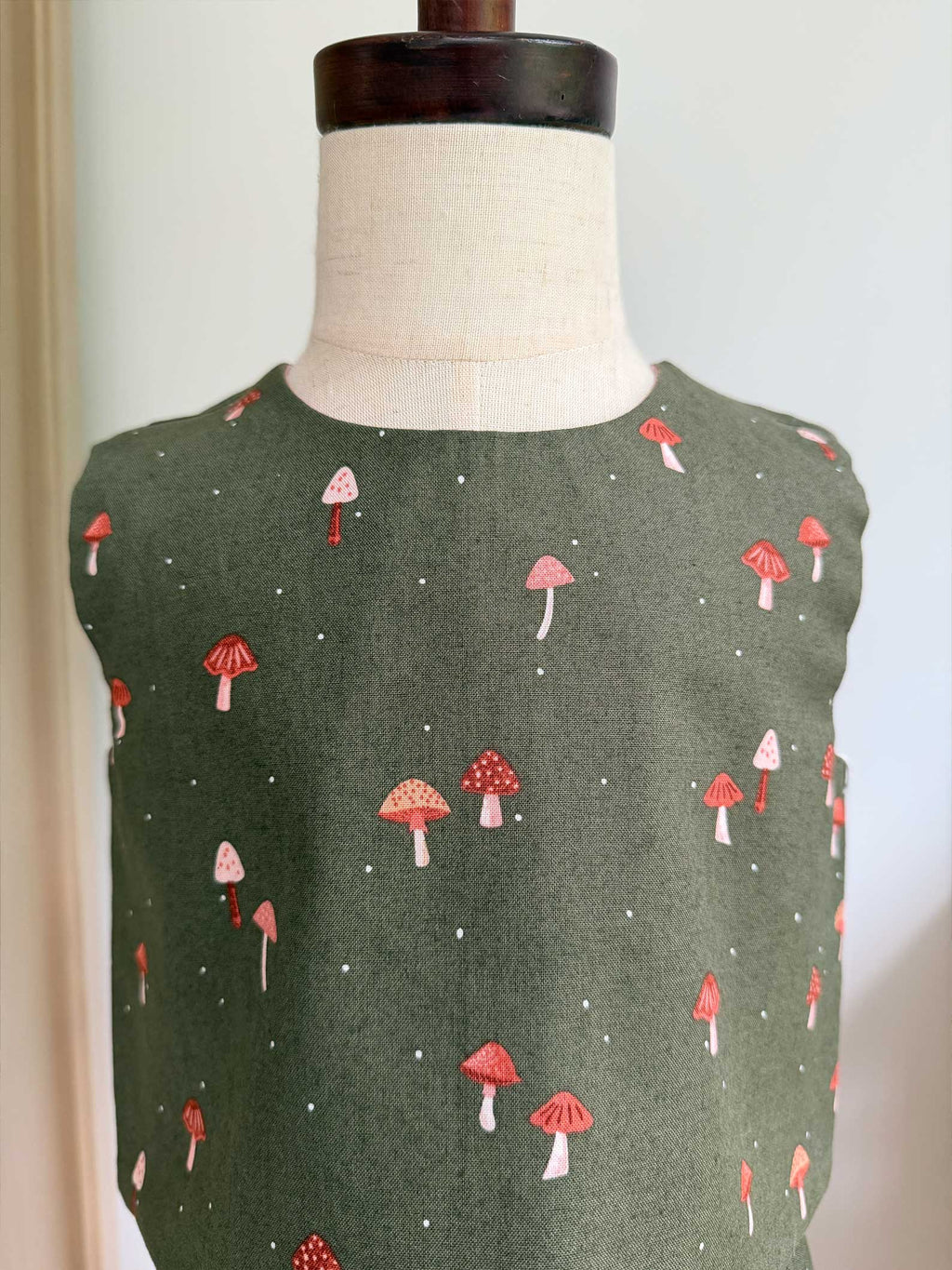 Toddler Shorts Set – 100% Cotton, Lined Top & Elastic Waist Shorts - Mushrooms