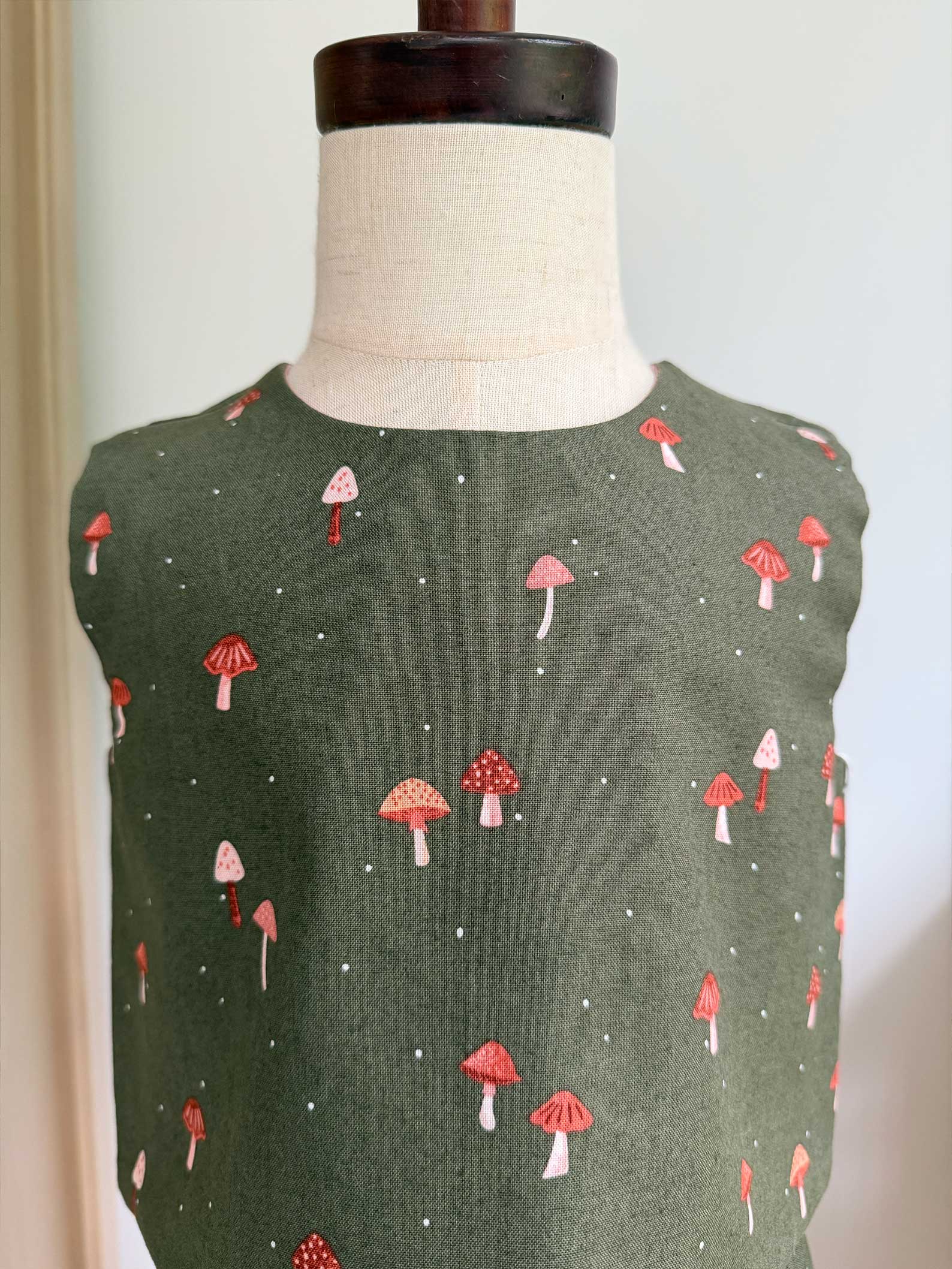 Toddler Shorts Set – 100% Cotton, Lined Top & Elastic Waist Shorts - Mushrooms