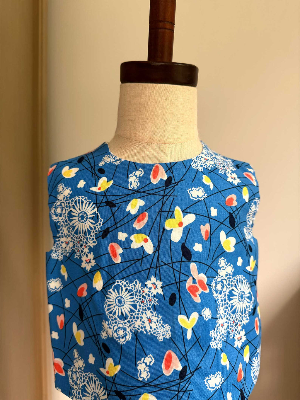 Toddler Shorts Set – 100% Cotton, Lined Top & Elastic Waist Shorts - Wild Blue Flowers